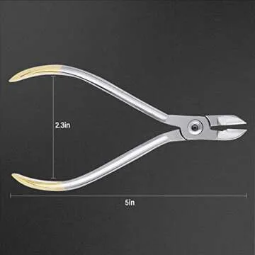 faruijie Dental Cutter Plier - Braces Orthodontic Ligature Plier Professional Stainless Steel Dental Plier Pin and Ligature Wire Cutter Orthodontic Light Wire Cutting Pliers