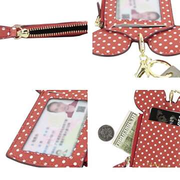 QiMing Animal ID Holder with Lanyard Neck Wallet for Women