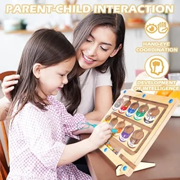Magnetic Color and Number Maze - Educational Wooden Puzzle Game