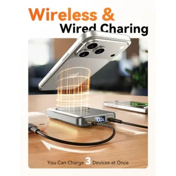 Magnetic Portable Charger 10000mAh Fast Charging Power Bank