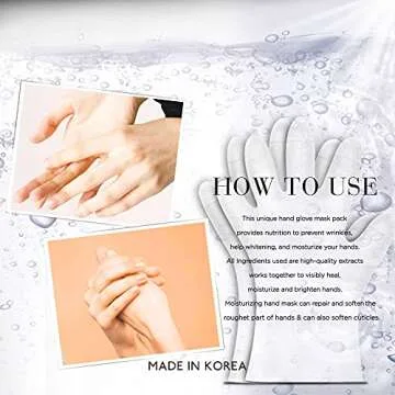 DLUX PROFESSIONAL Hand Masks - Moisturizing Fragrant Hand Mask Gloves, Protein Rich Moisturizing Gloves For Dry Skin, Single Use