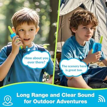 BATURU Walkie Talkies for Kids, Kids Walkie Talkies 2 Pack, Walkie Talkies Christmas Toys Gifts for 4 5 6 7 8 9 10 Year Old, Stocking Stuffers for Kids Boys Girls Toddlers (2 Pack-Blue)