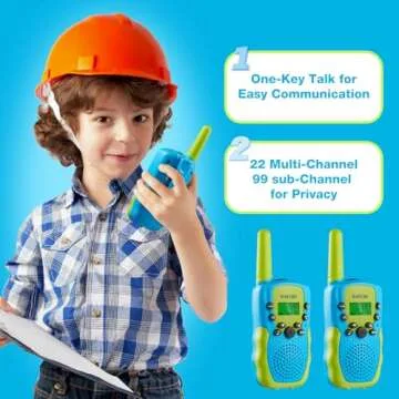 BATURU Walkie Talkies for Kids, Kids Walkie Talkies 2 Pack, Walkie Talkies Christmas Toys Gifts for 4 5 6 7 8 9 10 Year Old, Stocking Stuffers for Kids Boys Girls Toddlers (2 Pack-Blue)