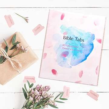 Bible Tabs for Bible Journaling Supplies, Pink Bible Tabs for Women and Girls, Laminated Rose Gold Large Print Bible Index Tabs Old and New Testament for Bible Study.