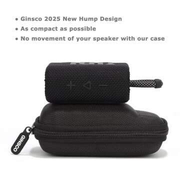 Ginsco 2025 New Case for JBL GO 4 - Ultra-Portable Bluetooth Speaker Carrying Case for GO 3