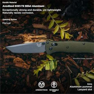 Benchmade - Bailout 537 Tactical Knife with Black Aluminum Handle (537GY-03)