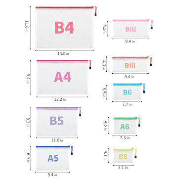 JARLINK 18 Pack Waterproof Mesh Zipper Bags for Organization