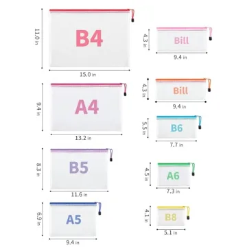 JARLINK 18 Pack Waterproof Mesh Zipper Bags for Organization