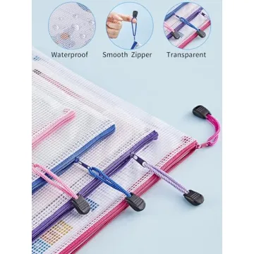 JARLINK 18 Pack Waterproof Mesh Zipper Bags for Organization