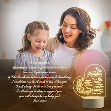 Quaintir Acrylic Night Lamp - Perfect Daughter Gift