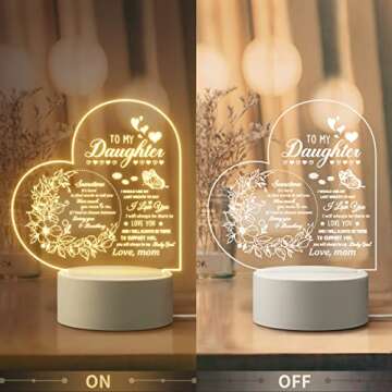 Quaintir Acrylic Night Lamp - Perfect Daughter Gift