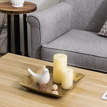 Antique Brass Hammered Decorative Tray for Home and Gifts