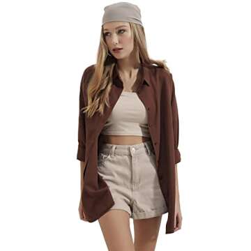 Stylish BIG DART Oversized Button Down Shirts for Women