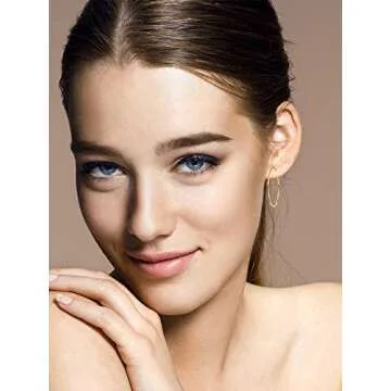 Sumind 6 Pairs Clip on Hoop Earrings Hoop Gold Earrings Non Piercing Earrings Set for Women, 6 Sizes