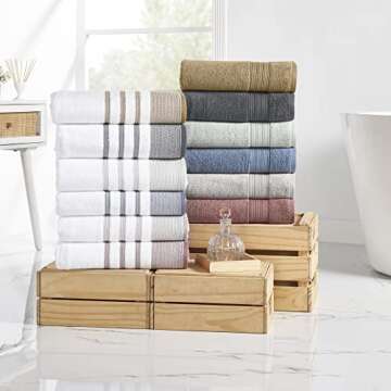 Luxurious Modern Threads 6 Piece Towel Set - Quick Dry