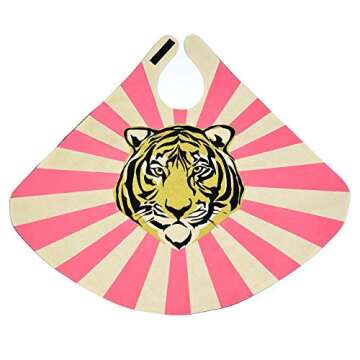 Gold and Pink Superhero Tiger Cape for Kids Girls Birthday