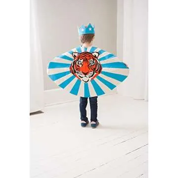 Gold and Pink Superhero Tiger Cape for Kids Girls Birthday