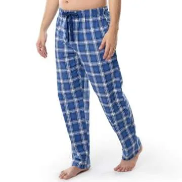 Fruit of the Loom Men's Woven Sleep Pajama Pant, Navy Plaid, Medium