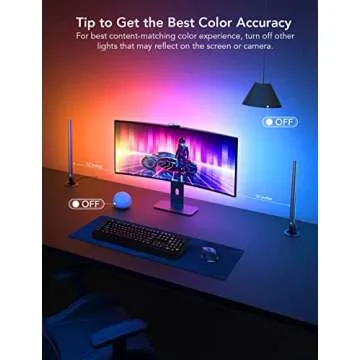 Govee LED Strip Lights(55'') & Gaming Light Bars(17'') with Camera, Smart DreamView G1 Pro Gaming Lights for 24"-32" PC with Color-Match Video, Music Sync & 42 Scene Modes Specially Built for Gamers