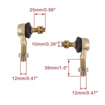 WOOSTAR Tie Rod End Replacement for ATV Scooter Go Kart