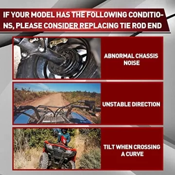WOOSTAR Tie Rod End Replacement for ATV Scooter Go Kart