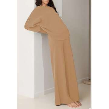 Chic Oversized Knit Pant Sets for Women - Stylish Comfort