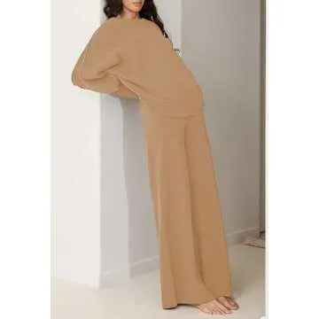 Chic Oversized Knit Pant Sets for Women - Stylish Comfort