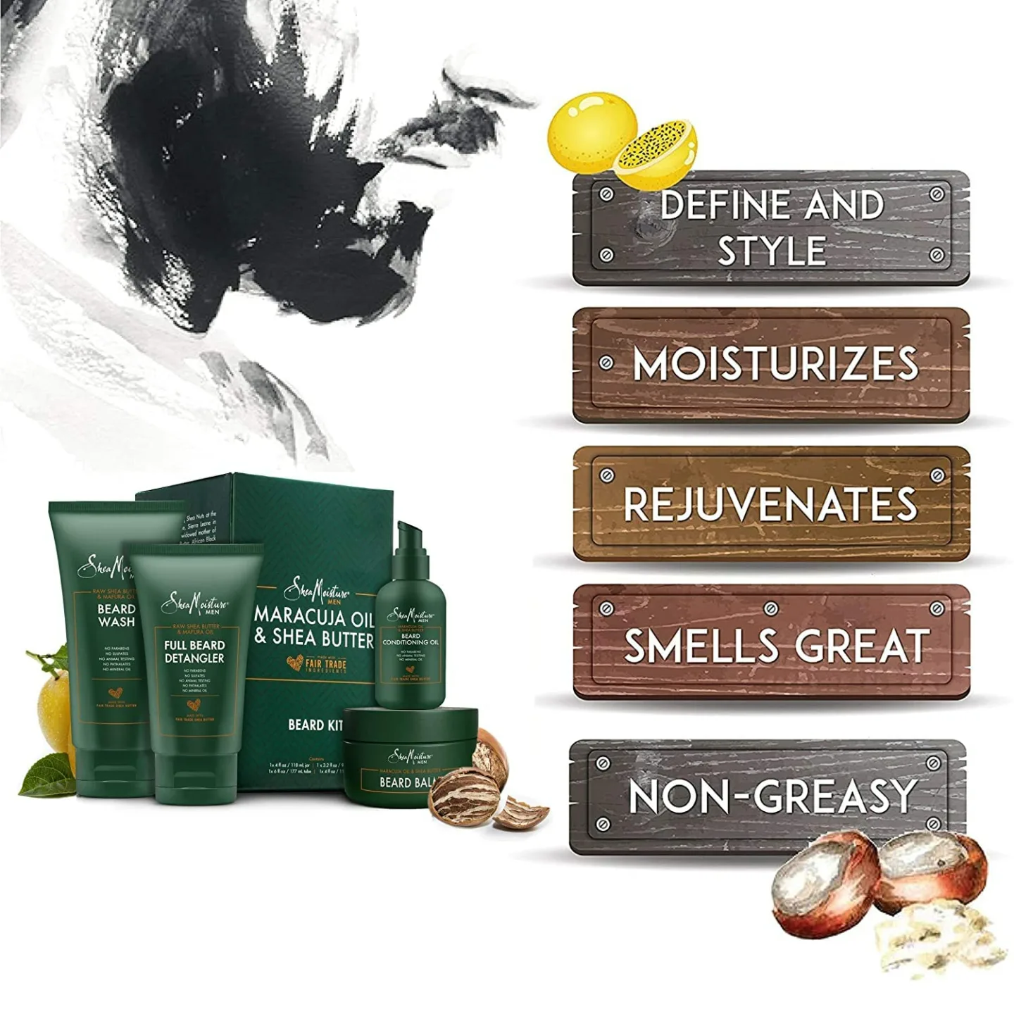 Ultimate Shea Moisture Beard Grooming Kit for Men