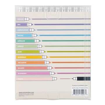 Erin Condren Dual-Ink + Dual-Tip Markers 12-Pack Highlighter Pens. Write, Highlight, Color-Code & Mo...