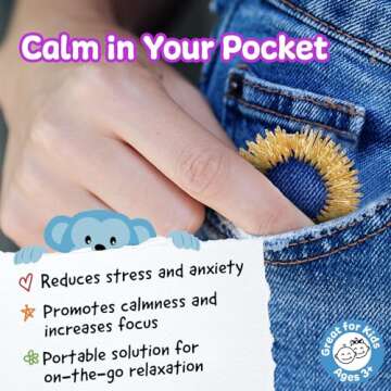 IMPRESA 10 Pack Spiky Sensory Finger Rings, Silver and Gold Acupressure Fidget for Adults and Kids with Attention Disorders, OCD, Anxiety – 2 Color Sensory Rings