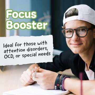 IMPRESA 10 Pack Spiky Sensory Finger Rings, Silver and Gold Acupressure Fidget for Adults and Kids with Attention Disorders, OCD, Anxiety – 2 Color Sensory Rings