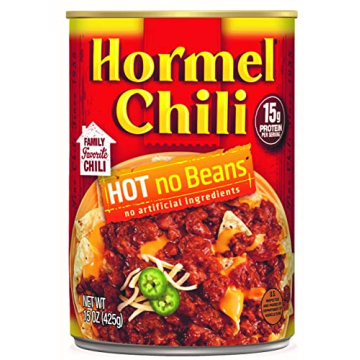 HORMEL Chili Hot No Beans, No Artificial Ingredients, 15 Oz