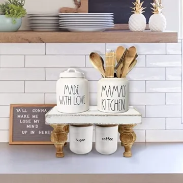 Decorative Wooden Tray Riser Centerpiece for Home Decor