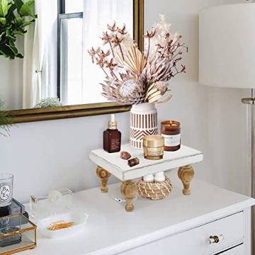 Decorative Wooden Tray Riser Centerpiece for Home Decor