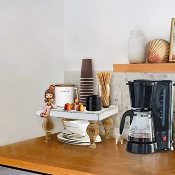 Decorative Wooden Tray Riser Centerpiece for Home Decor