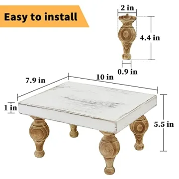 Decorative Wooden Tray Riser Centerpiece for Home Decor