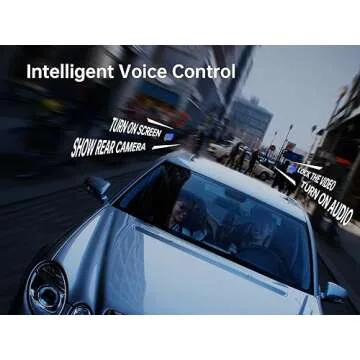 pelsee P10 2.5K Rear View Mirror Camera, 10'' Mirror Dash Cam Smart Driving Assistant with ADAS & BSD, Front & Rear Camera for Cars Trucks, Night Vision, Voice Control, Parking Mode, 32GB Card & GPS