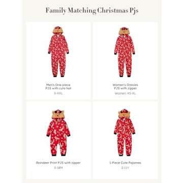 PATPAT Family Christmas Pajamas Matching Set Xmas Holiday Zip Up One Piece PJs Hooded Women Men Kid Baby Sleepwear Red Men XL