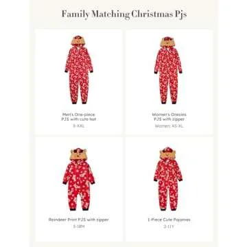 PATPAT Family Christmas Pajamas Matching Set Xmas Holiday Zip Up One Piece PJs Hooded Women Men Kid Baby Sleepwear Red Men XL