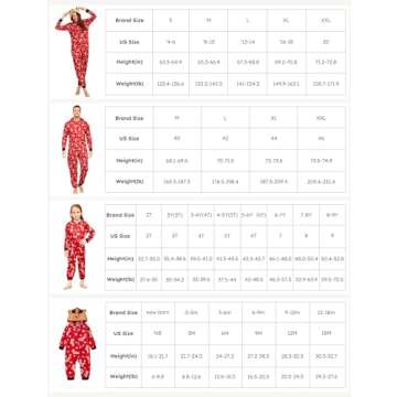 PATPAT Family Christmas Pajamas Matching Set Xmas Holiday Zip Up One Piece PJs Hooded Women Men Kid Baby Sleepwear Red Men XL