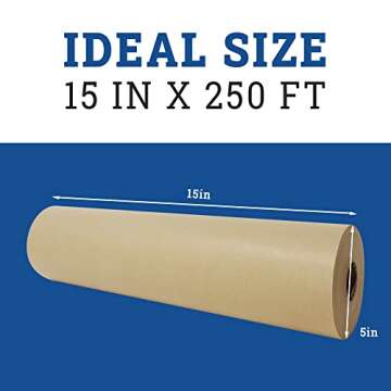 Reli. Parchment Paper Roll (15" x 250 ft) w/Dispenser Box, Brown | Unbleached Parchment Paper for Ba...