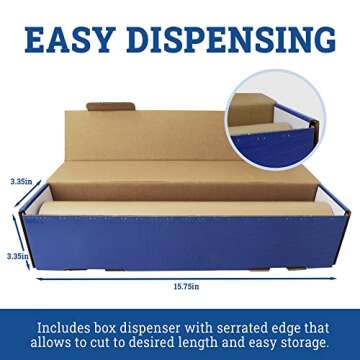 Reli. Parchment Paper Roll (15" x 250 ft) w/Dispenser Box, Brown | Unbleached Parchment Paper for Baking & Air Fryer | Food Grade Baking Paper Liners |Non-Stick, Cooking Paper for Grilling & Steaming