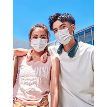 JISULIFE Neck Fan Portable Wearable Bladeless Cooling