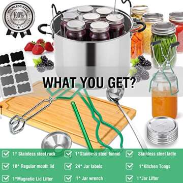 Canning Supplies Starter Kit – Premium Stainless Steel Tools for Easy Home Preserving