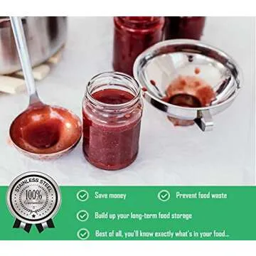 Canning Supplies Starter Kit: Stainless Steel Tools, Dark Green