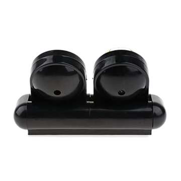 JicSuXi 2x2 in 1 Removable Car Compass and Thermometer Van Truck Vehicle Boat, Black, 2