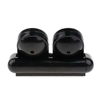 JicSuXi 2x2 in 1 Removable Car Compass and Thermometer Van Truck Vehicle Boat, Black, 2