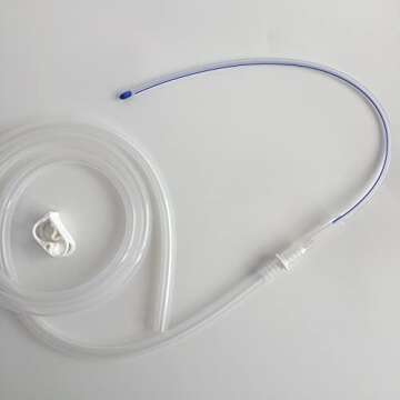 Purelife Enema Silicone Colon Tubes for Enemas - 2 Pack - Free Silicone Connector - 16" x 18FR - for Higher Insertion - Individually Sealed