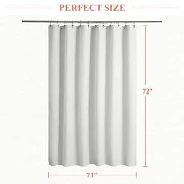 Luxury Waffle Weave Shower Curtain Water Resistant Design