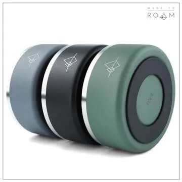 MADE TO ROAM Premium Everest Bowl - Stainless Steel Double-Walled Vacuum-Insulated Dog Bowl with Non-Slip Grip (Oregon Haze, 64oz)